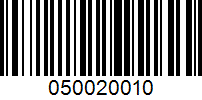 Barcode for 050020010