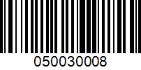 Barcode for 050030008