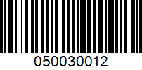 Barcode for 050030012