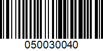 Barcode for 050030040