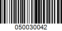 Barcode for 050030042