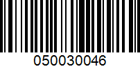 Barcode for 050030046