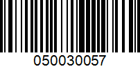 Barcode for 050030057