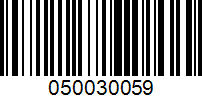 Barcode for 050030059