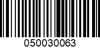 Barcode for 050030063