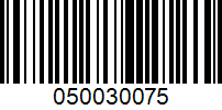 Barcode for 050030075