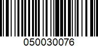 Barcode for 050030076