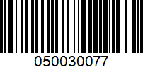 Barcode for 050030077