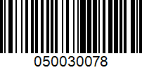 Barcode for 050030078