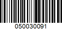 Barcode for 050030091