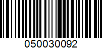 Barcode for 050030092