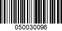 Barcode for 050030096