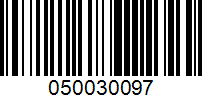 Barcode for 050030097