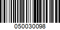 Barcode for 050030098