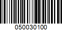 Barcode for 050030100