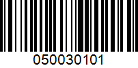 Barcode for 050030101