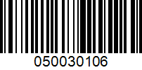 Barcode for 050030106