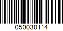 Barcode for 050030114
