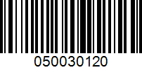 Barcode for 050030120