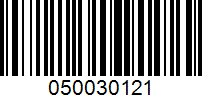 Barcode for 050030121