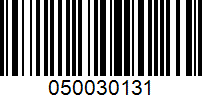 Barcode for 050030131