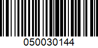 Barcode for 050030144