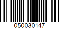 Barcode for 050030147