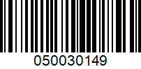 Barcode for 050030149