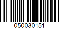 Barcode for 050030151