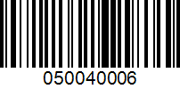 Barcode for 050040006