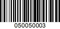 Barcode for 050050003