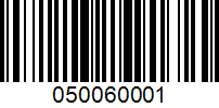 Barcode for 050060001