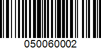 Barcode for 050060002