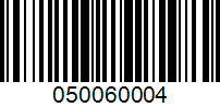 Barcode for 050060004