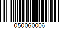 Barcode for 050060006