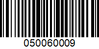 Barcode for 050060009