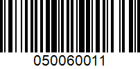 Barcode for 050060011