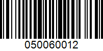 Barcode for 050060012