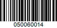 Barcode for 050060014