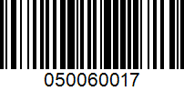 Barcode for 050060017