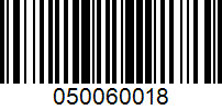 Barcode for 050060018