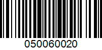 Barcode for 050060020