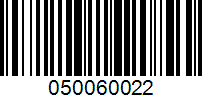 Barcode for 050060022