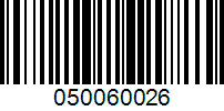 Barcode for 050060026