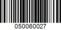 Barcode for 050060027