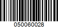 Barcode for 050060028