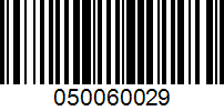 Barcode for 050060029