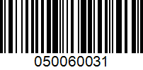 Barcode for 050060031