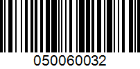 Barcode for 050060032