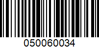 Barcode for 050060034